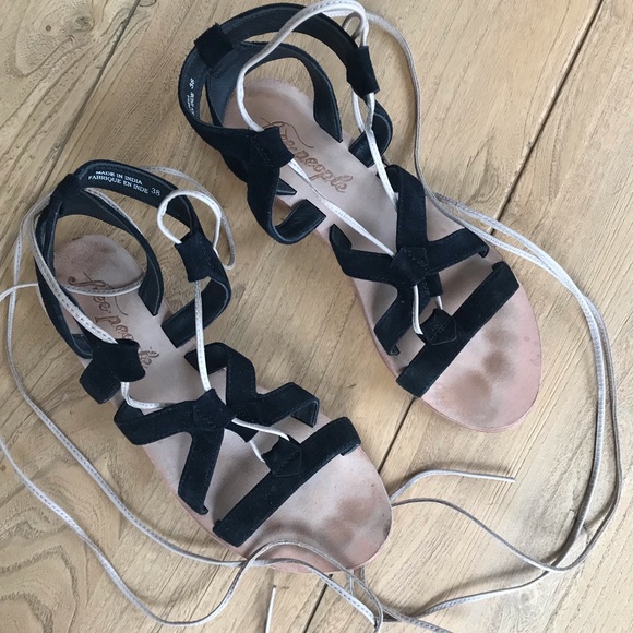 Free People Lace Up Flat Gladiator Sandals - Picture 2 of 8